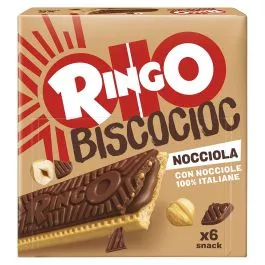 Ringo - Biscocioc Hazelnut Chocolate Snack Biscuits - 6x27g (162gr / 5.71oz)