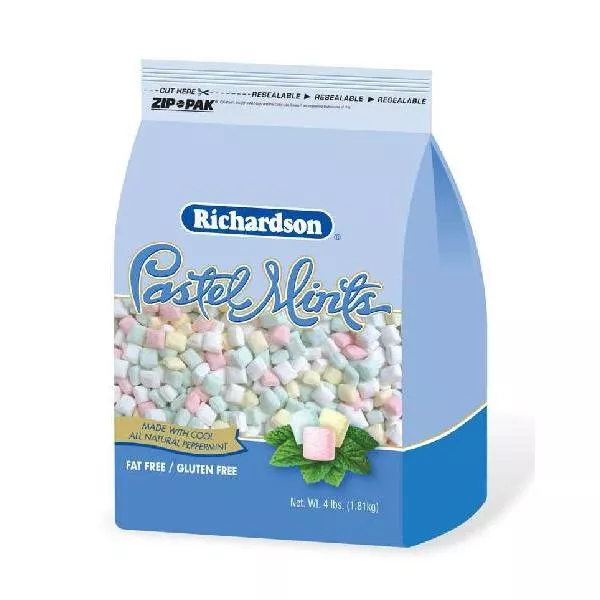 Roses Brands Mint Pastel Bag Stand Up 4 Pound Each - 6 Per Case