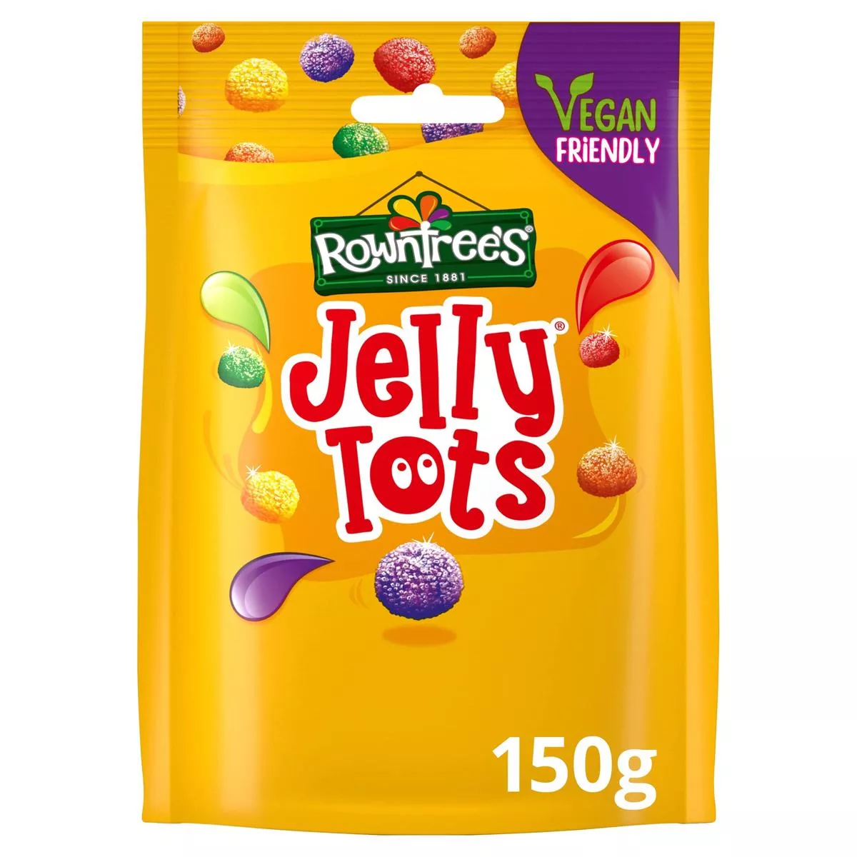 Rowntree’s Jelly Tots Vegan Friendly Sweets Sharing Bag 150g Best Before November 2025