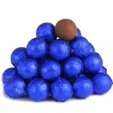 Royal Blue Chocolate Foil Balls 10LB Bulk