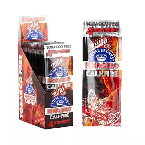 Royal Blunts 4/99 Hemparillo Cali Fire Hemp Wraps15 Per 4 Pack
