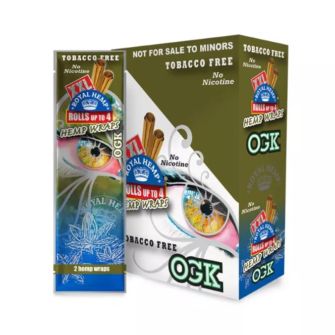 Royal Blunts XXL Hemp Wraps OGK 2pk 25 Per 2 Pack