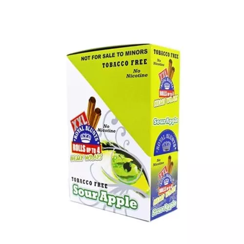 Royal Blunts XXL Hemp Wraps Sour Apple 2pk 25 Per 2 Pack