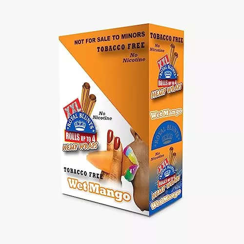 Royal Blunts XXL Hemp Wraps Wet Mango 2pk 25 Per 2 Pack