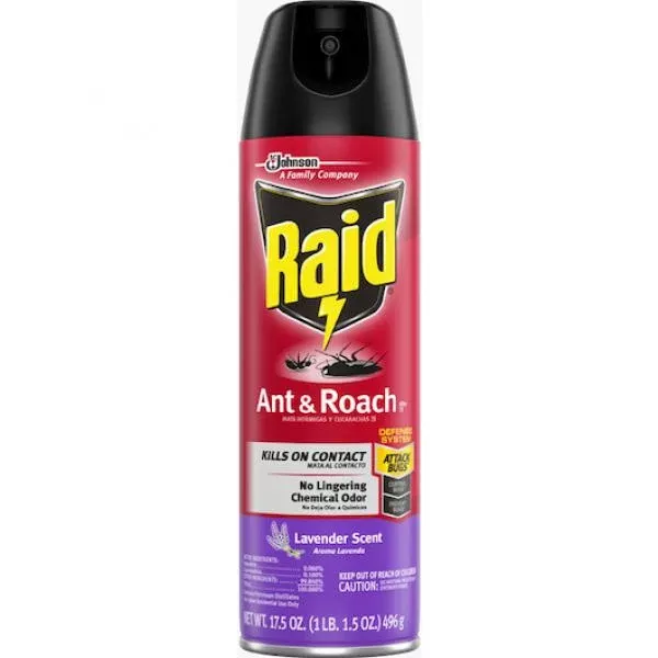 S.c. Johnson Consumer Raid Ant&roach Killer Aerosol Lavender 17.5 Ounce Size - 12 Per Case