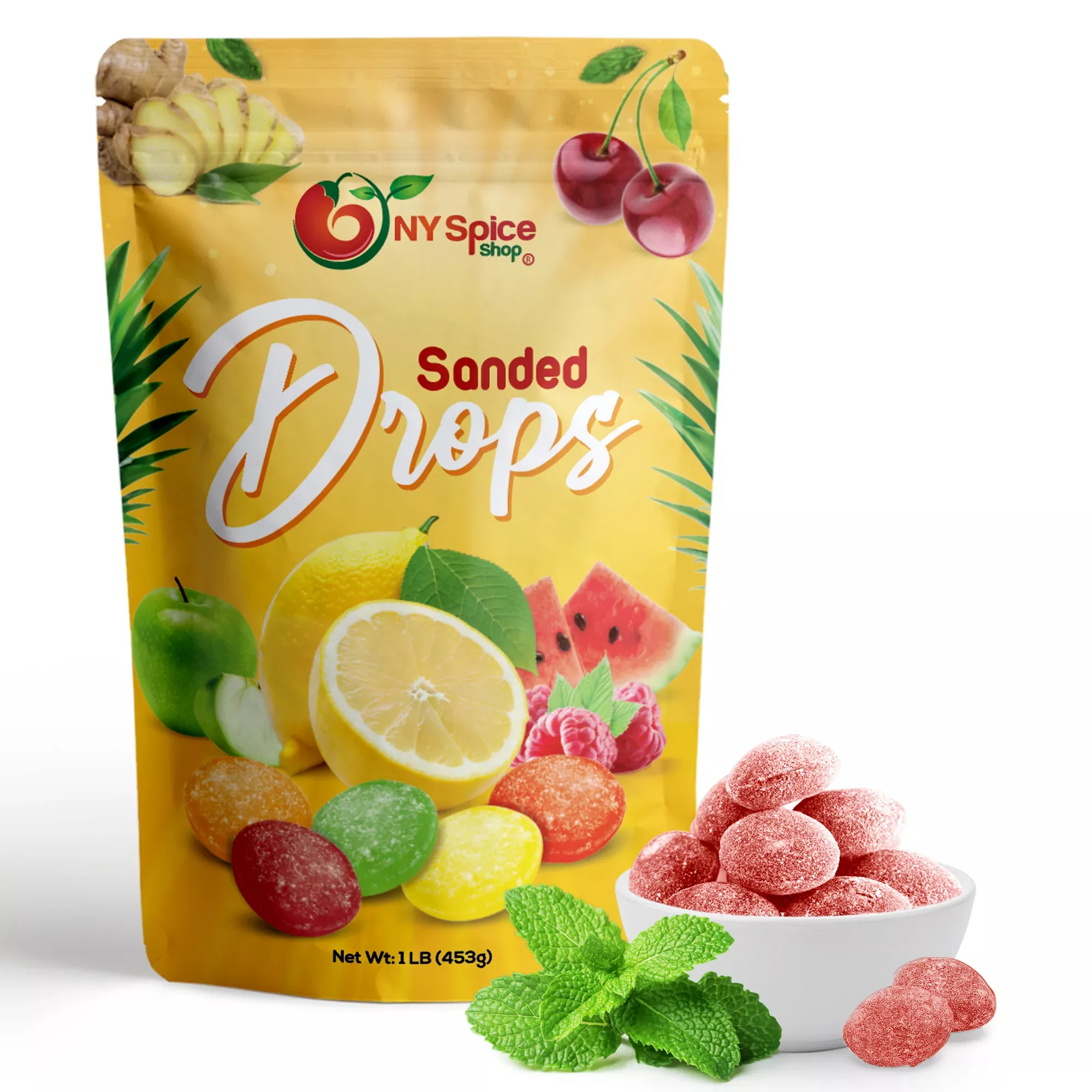 Sanded Peppermint Drops