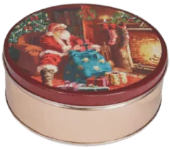 Santa by Fireplace