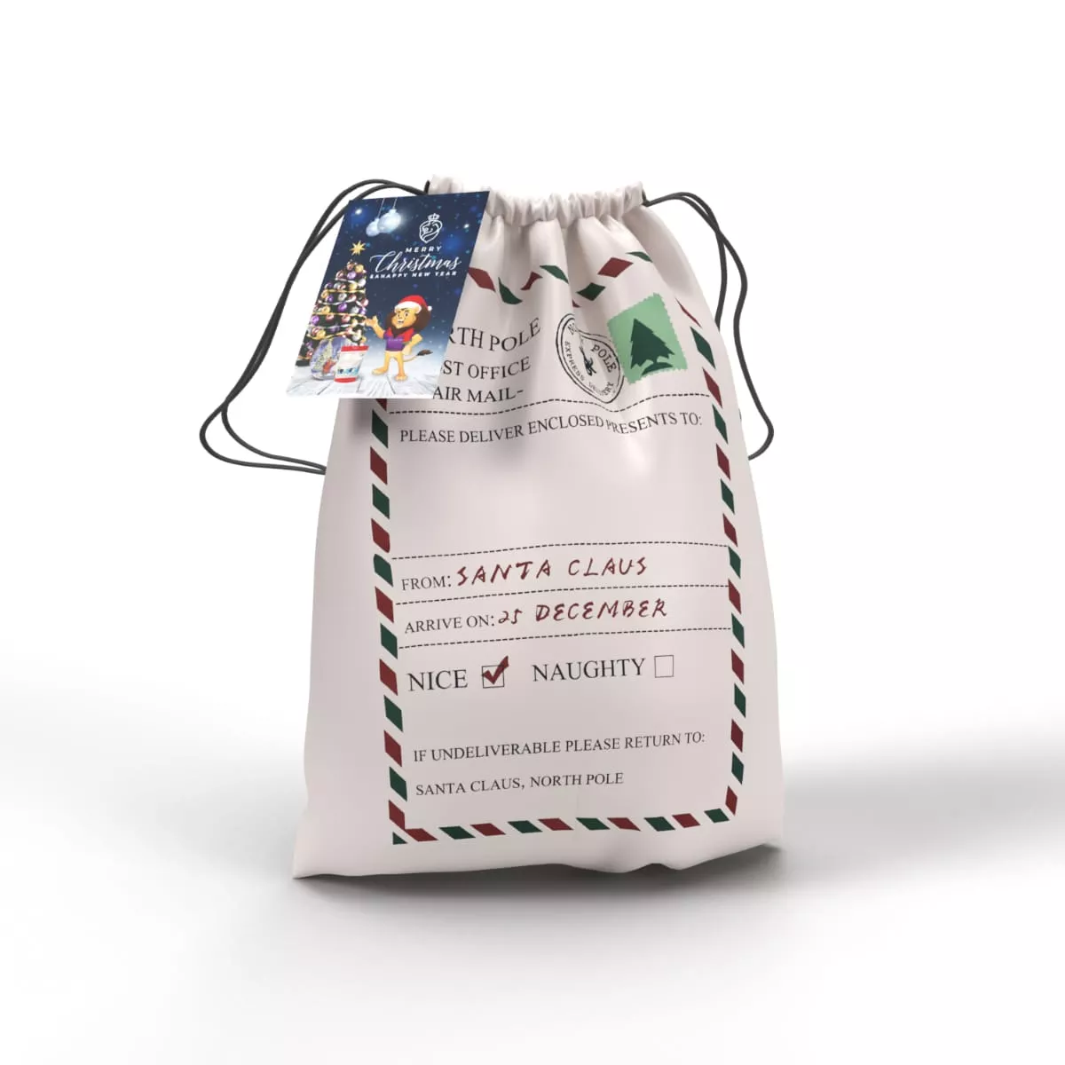 Santa Sack Postcard