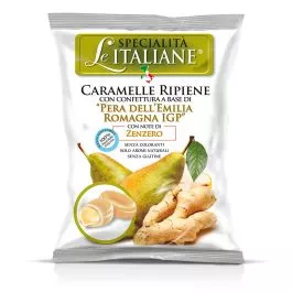 Serra - Pear from Emilia Romagna Italy with Ginger Flavor Hard Filled Candy - Le Specialità Italiane (100 gr - 3.52 Oz)
