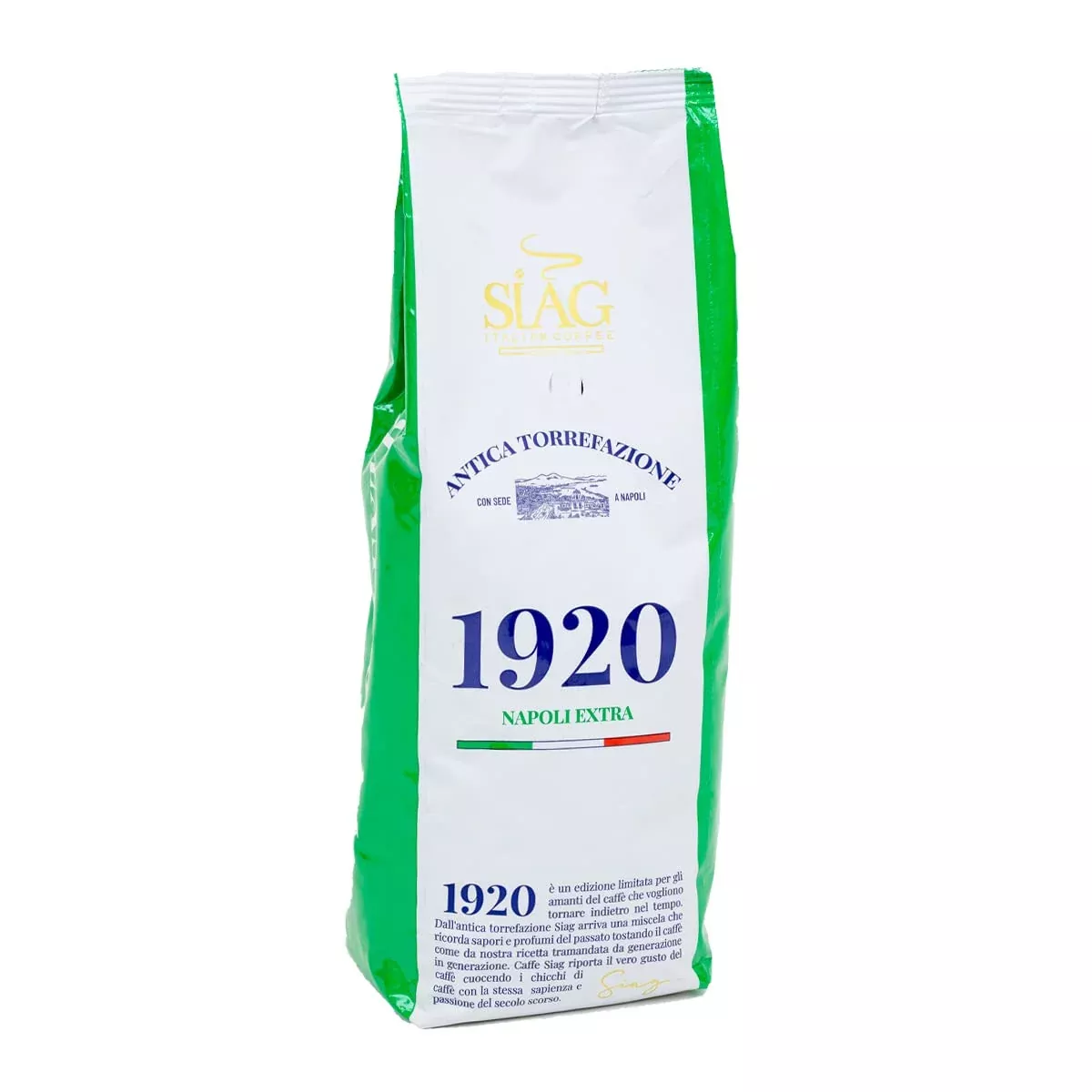 SIAG Coffee beans Napoli Extra, Whole Bean Coffee Medium Roast, 2.2 lbs | 1Kg