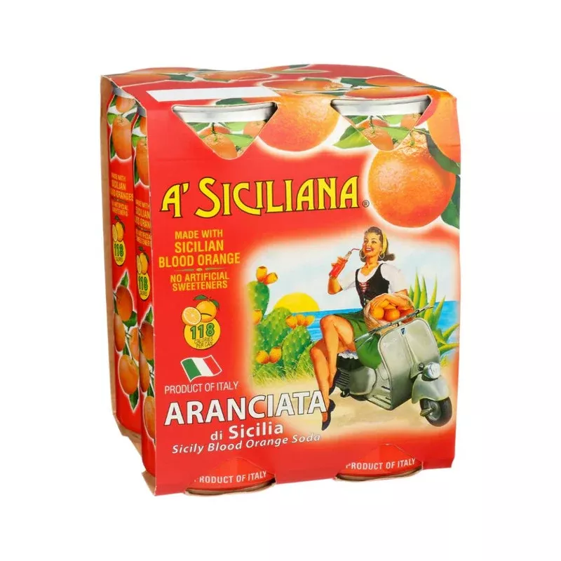 A' Siciliana Sicilian Blood orange Soda (4-pack)