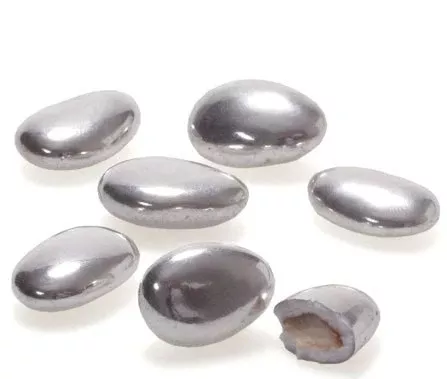 Silver Coated Jordan Almonds 10LB Bulk