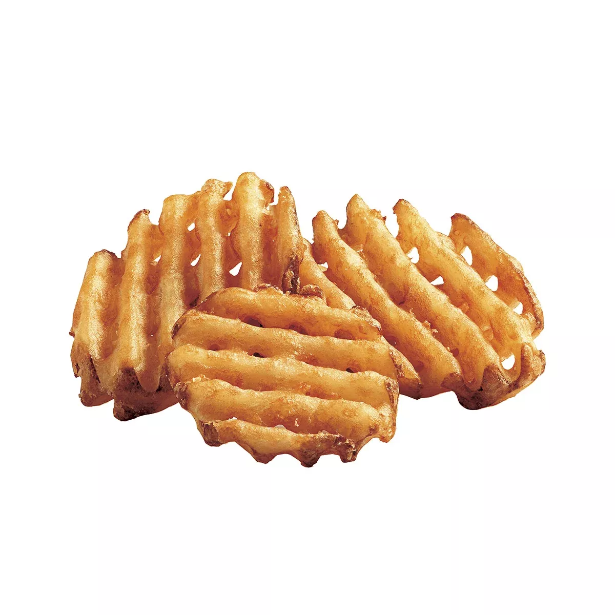 Simplot Frozen Simplot Bent Arm Ale Beer Battered Lattice Cut Fries Skin On 4.5 Pound Each - 6 Per Case