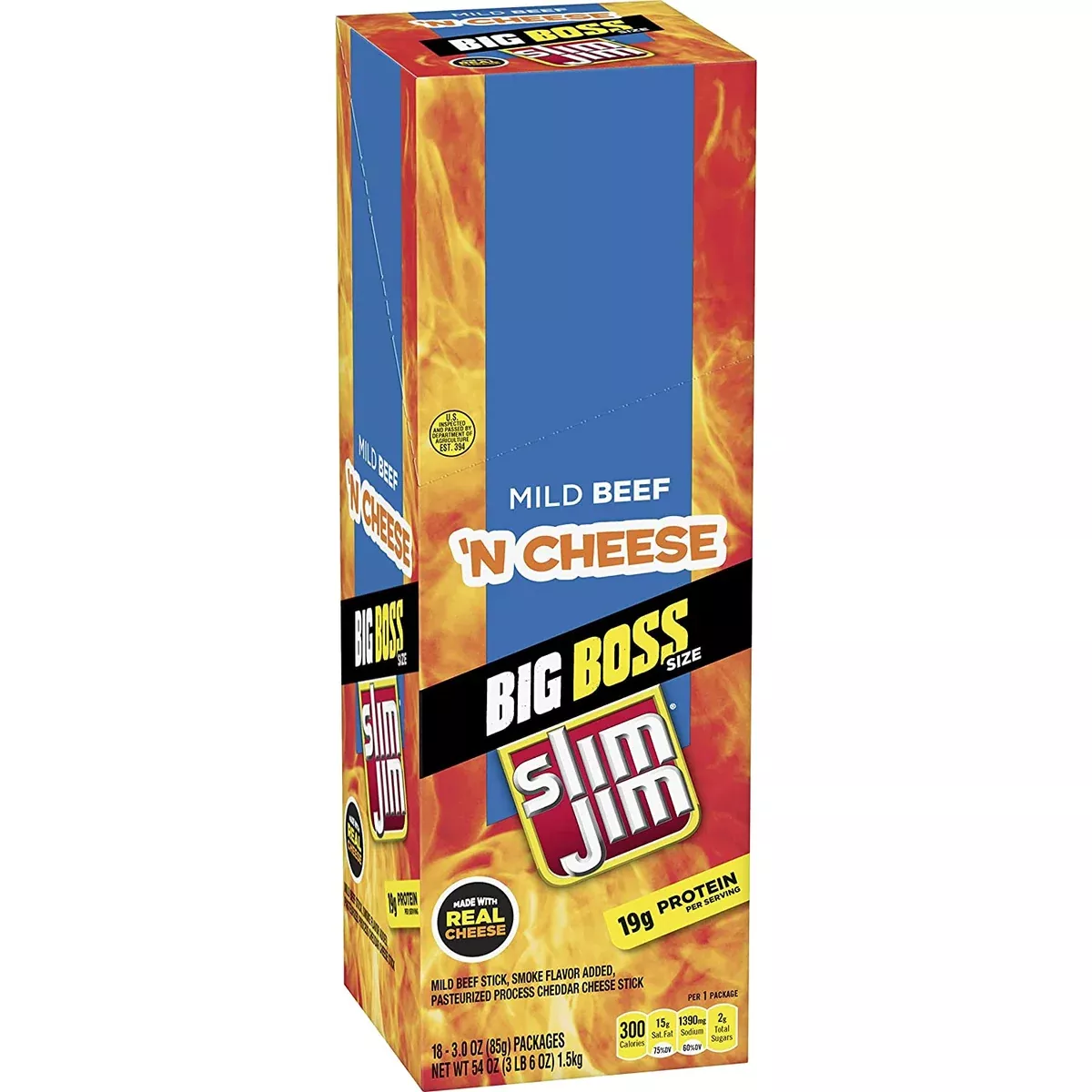 Slim Jim Jim Big Boss Bf Ch 3 oz 18 Per Box