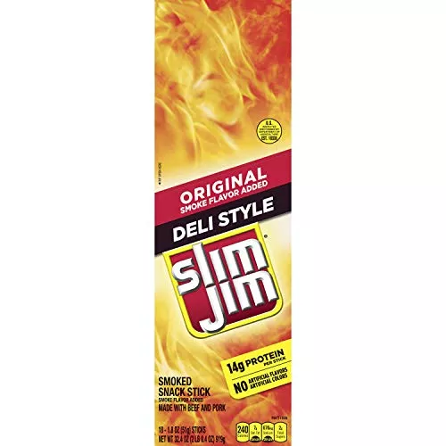 Slim Jim Jim Deli Smoke Stick 18 Per Box