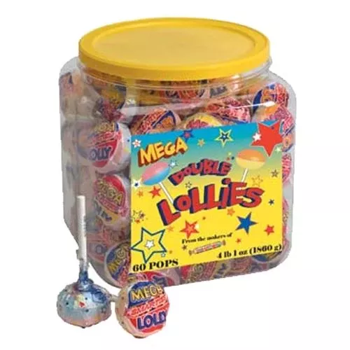 Smarties Mega Lollies Lollipops - Tub of 60