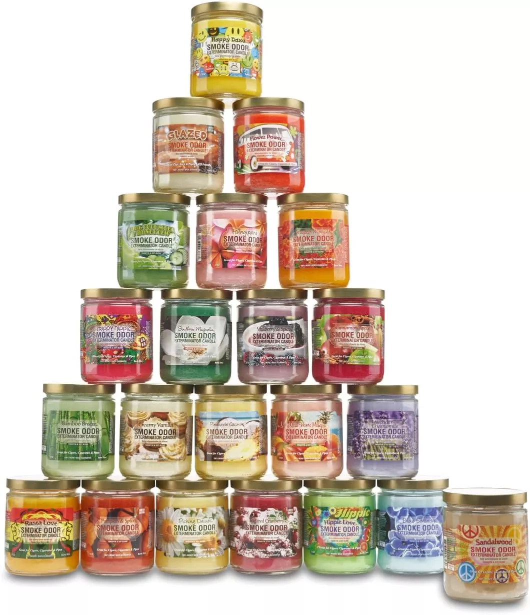 Smoke Odor Exterminator Candles Ultimate Smoke Elimination Case of 12 (Mystery Variety Pack)