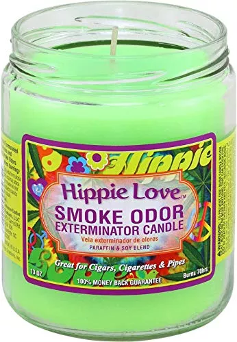 Smoke Odor Exterminator Jar Hippie Love 12 Per Box