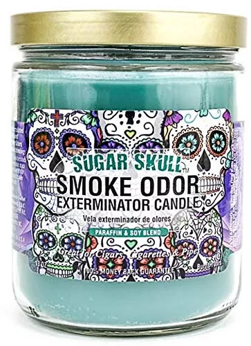 Smoke Odor Exterminator Jar Sugar Skull 12 Per Box