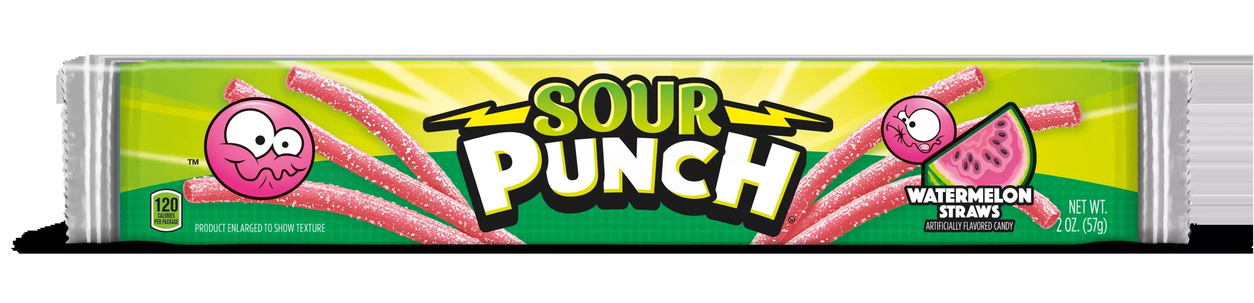 Sour Punch Watermelon Straws - 24 ct