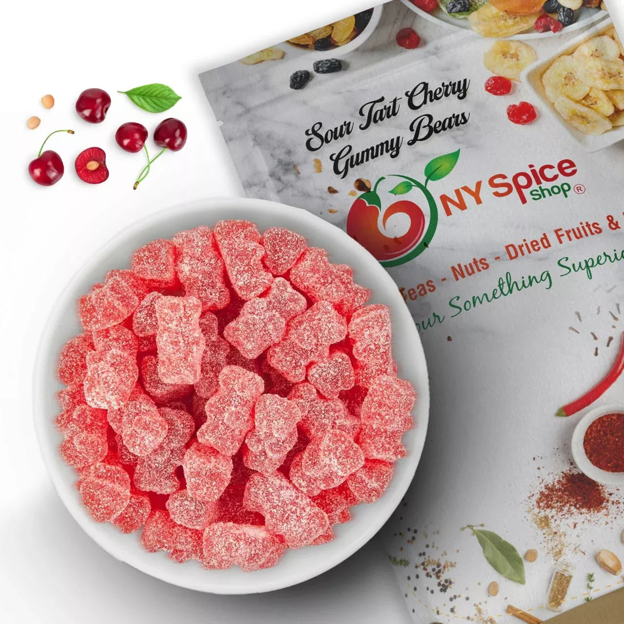 Sour Tart Cherry Gummy Bears