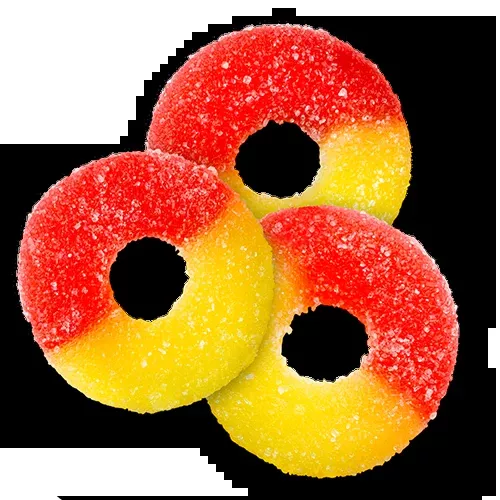 Strawberry Banana Gummi Rings - Bulk Bags