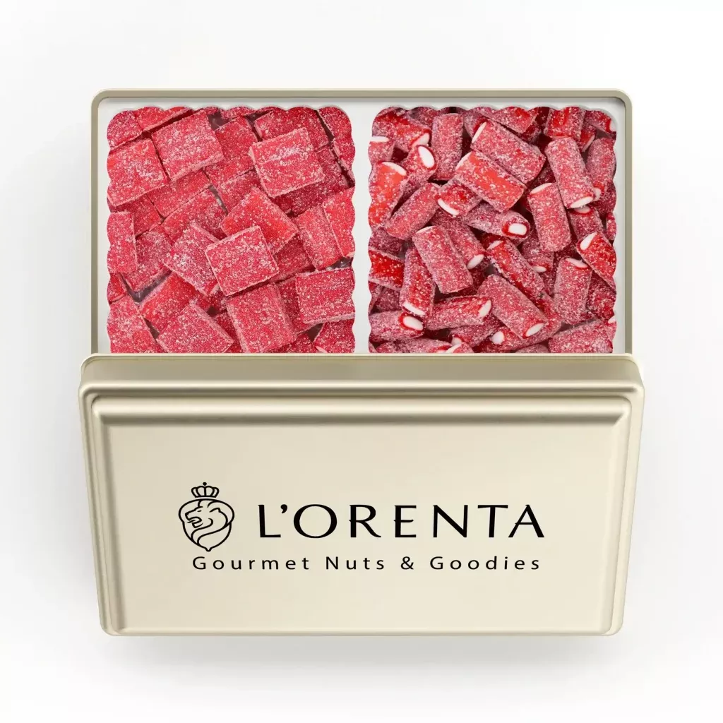 Strawberry Bricks / Strawberry Pencil Bites Gold Tin