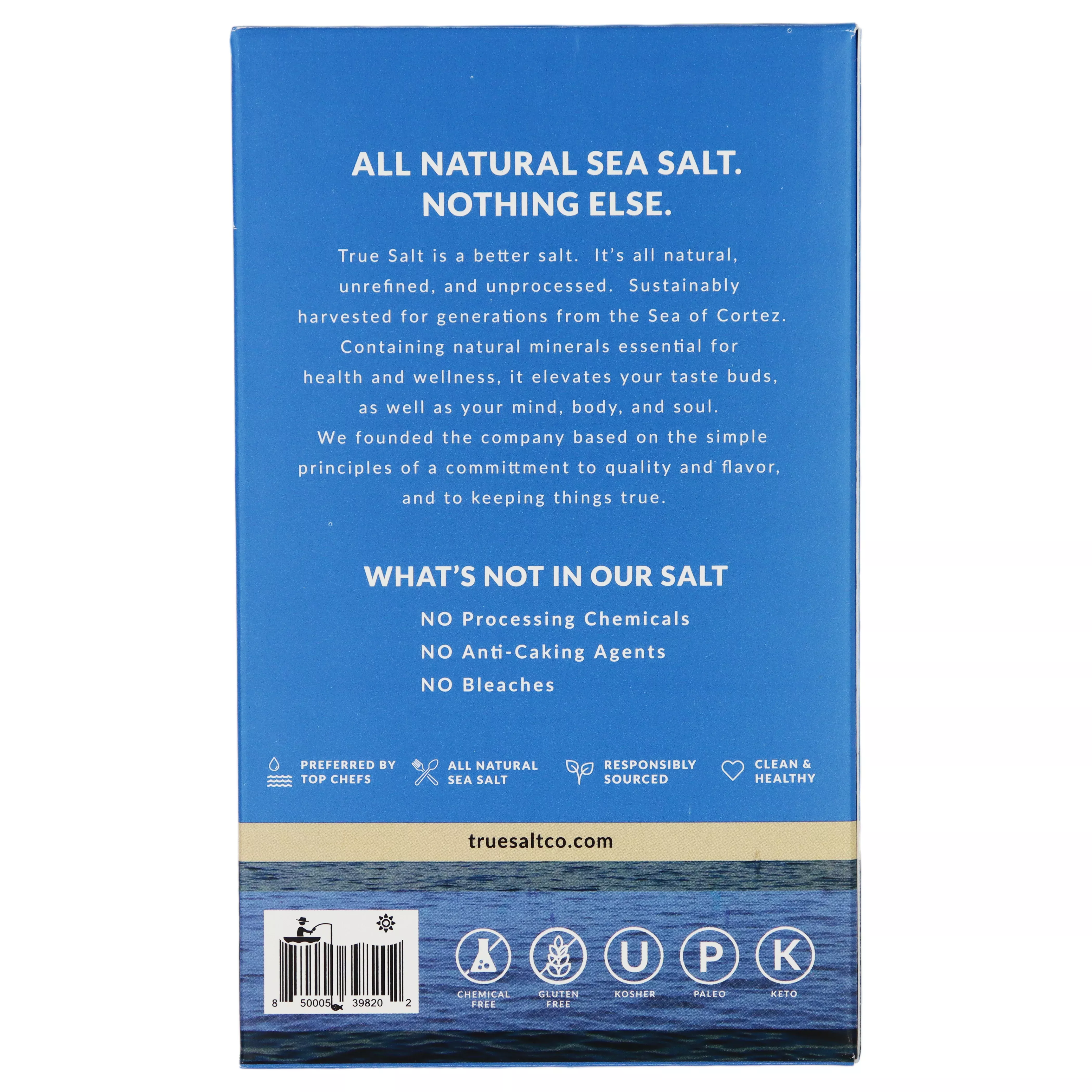 Sugar Foods True Salt Kosher Grain Sea Salt Box 3 Pound Each - 12 Per Case