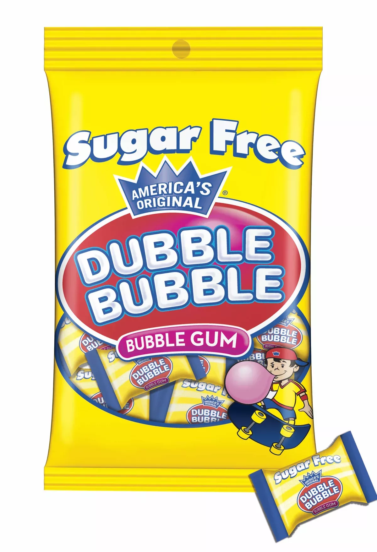 Sugar Free Dubble Bubble 3.25oz bag or 12ct case