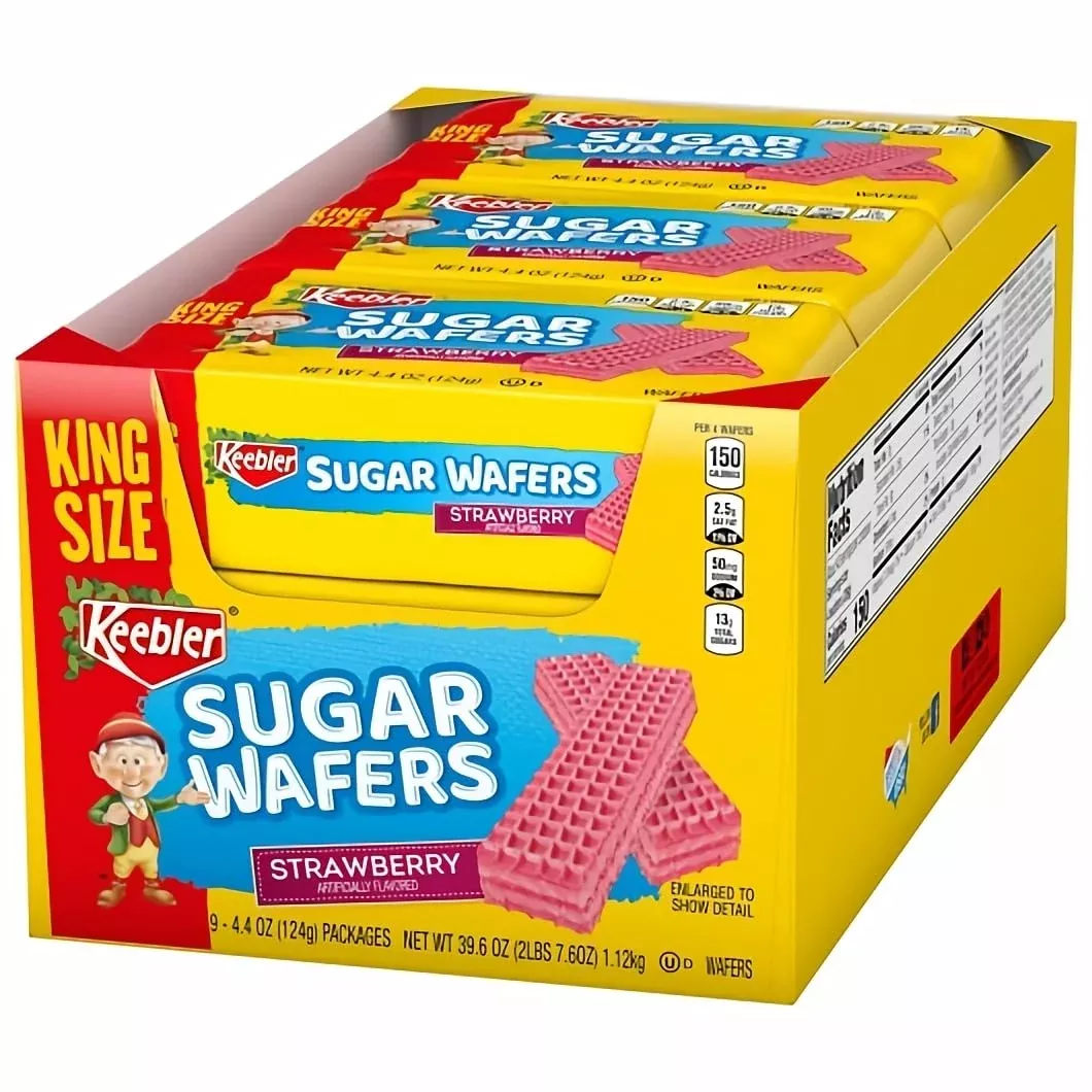 Sugar Wafer Strawberry Keeb King 4.4 oz 9 Per Box
