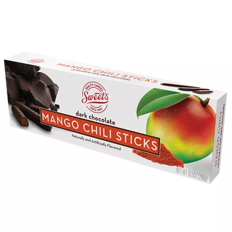 Sweet's Dark Chocolate Mango Chili Sticks 10.5 oz. Box