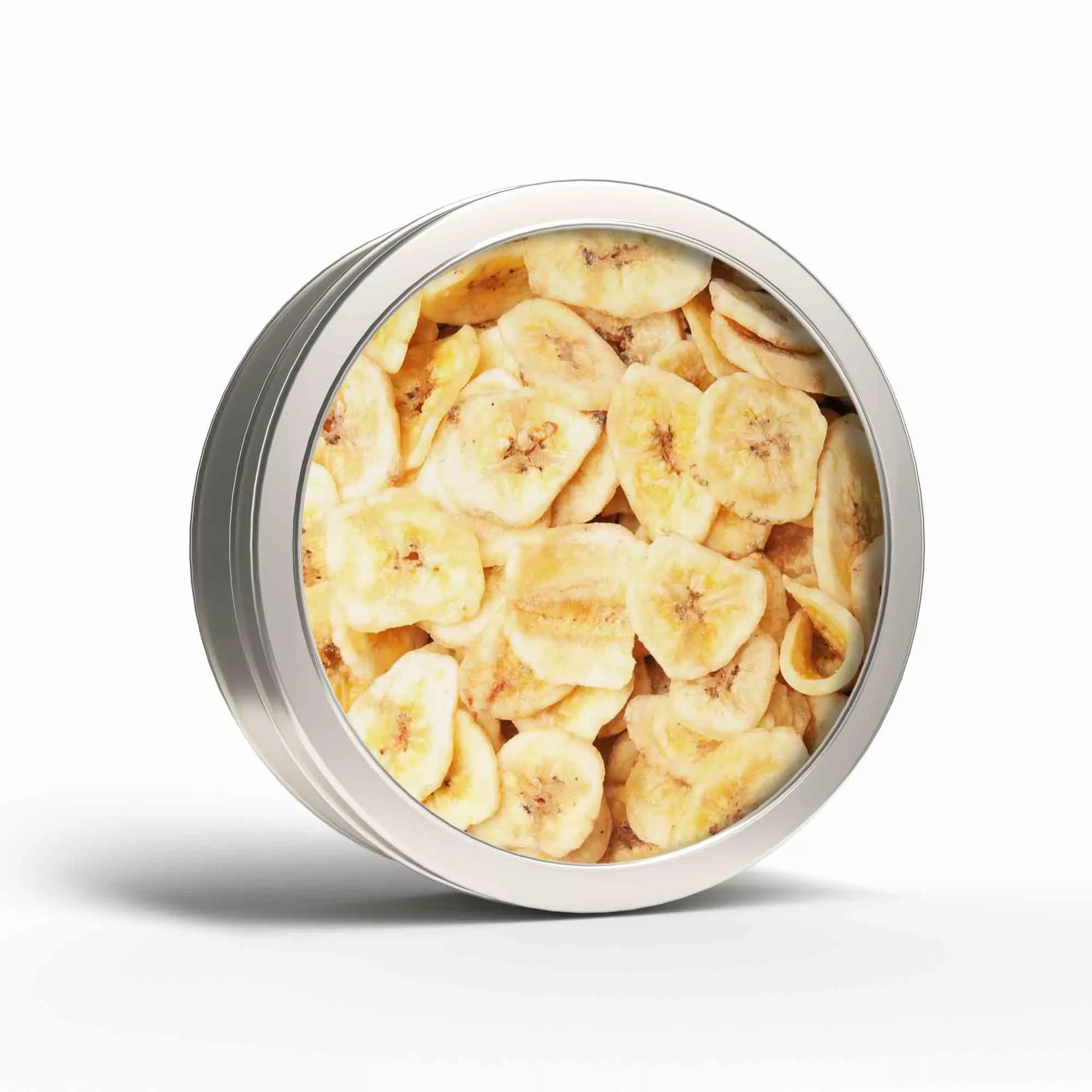Sweetened Banana Chips Round Tin