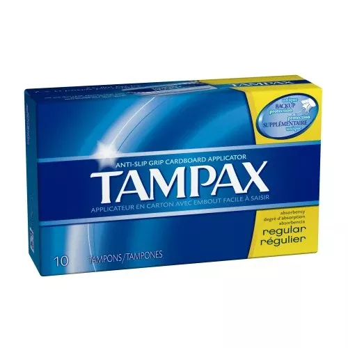 Tampax Reg Unscented 10ct Tampon Single Box