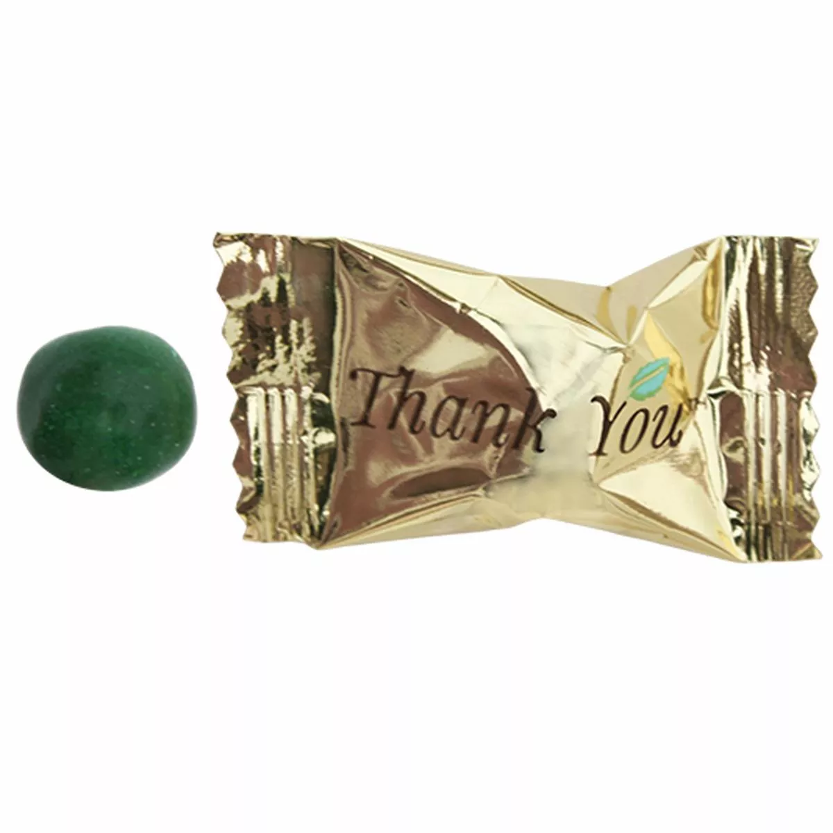 “thank you” chocolate pastel mints gold wrapper 110 count bag