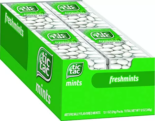 Tic Tac Fresh Breath Mints, Freshmint,‚Äö√Ñ√∂‚àö‚Ä†‚àö‚àÇ‚Äö√†√∂¬¨√üBulk Hard Candy Mints, 1 oz Singles, 12 Count
