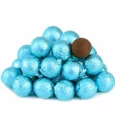 Tiffany Blue Chocolate Foil Balls 10LB Bulk