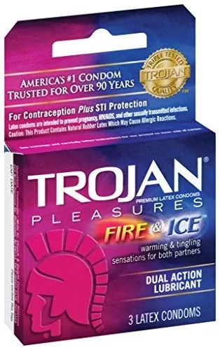 Trojan Condom Fire & Ice 3s 6 Per Package