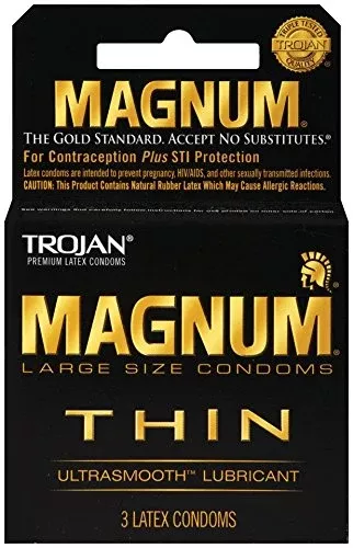 TROJAN Condom Magnum Ult Thin 3s 6 Per Package