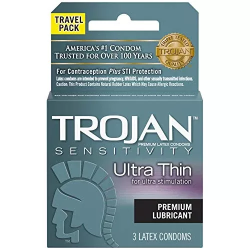 TROJAN Condom Ult Thin Lub 3s 6 Per Package