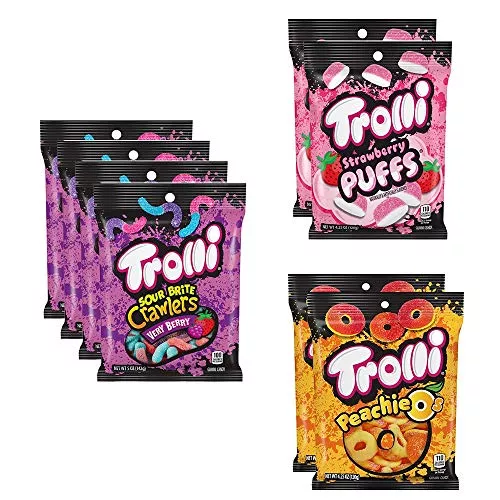 Trolli Gummy Fruit Variety Candy, Pack of 8