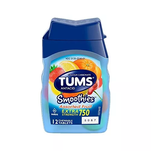 TUMS Smoothie Asst Fruit 12ct 1 Per Bottle