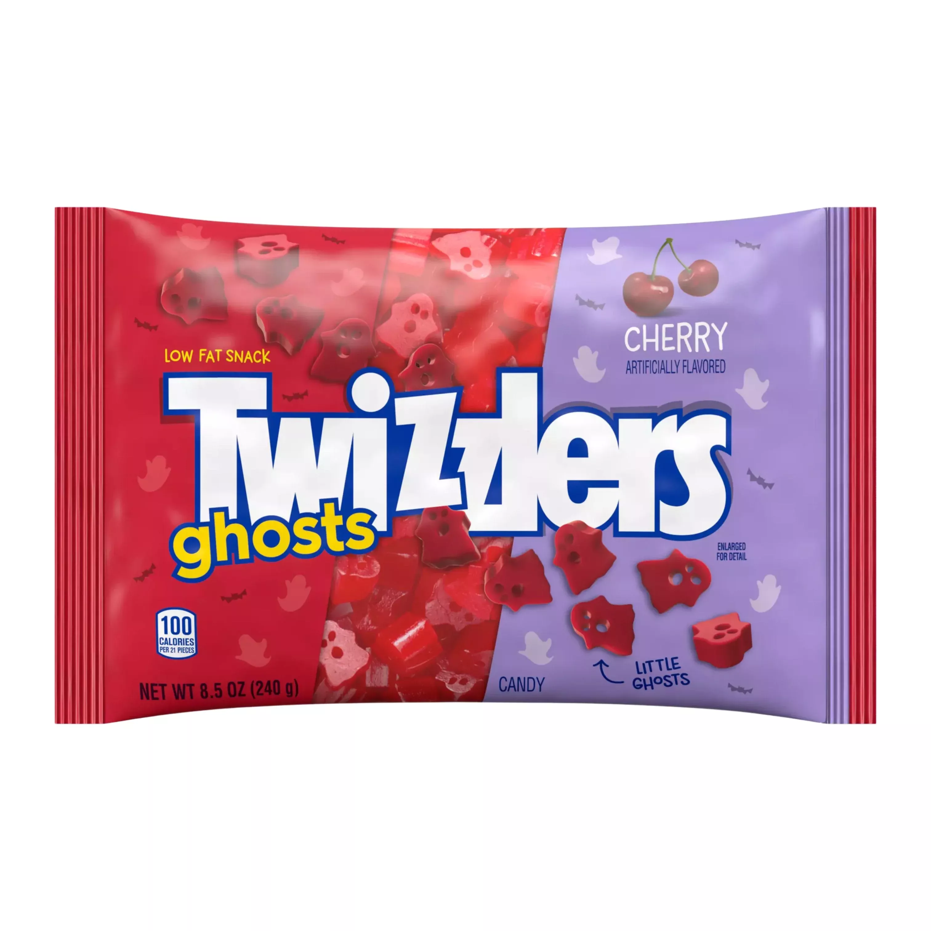 Twizzlers Cherry Flavored Ghosts Chewy Candy – 8.5 oz Bag – 1 Pack