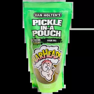 Van Holten's Warheads Extreme Sour Dill Pickle in a Pouch