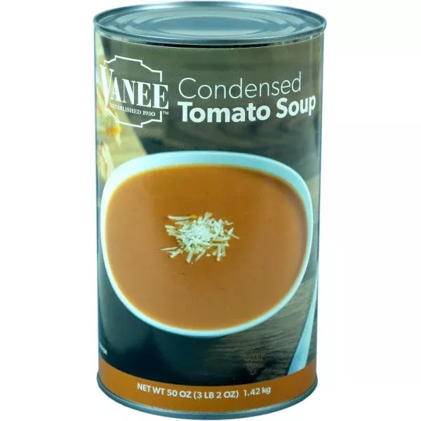 Vanee Foods Condensed Tomato Soup 50 Ounce Size - 12 Per Case