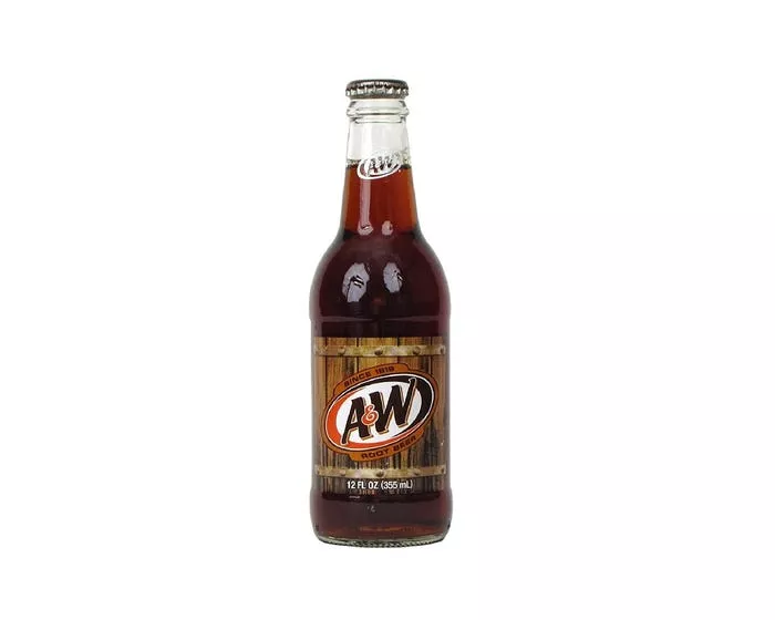 A&W Root Beer Soda, 12oz Glass Bottle Soda - 1 Bottle