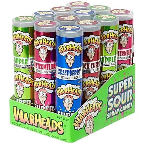Warheads Sour Spray 24 Per Box