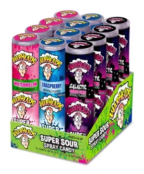 Warheads Super Sour Candy Spray .68oz bottle or 3ct pack or 12ct box