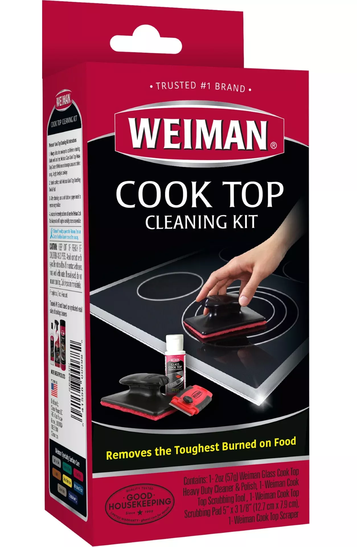 Weiman Products Cook Top Cleaning Kit 4 Count Packs - 6 Per Case