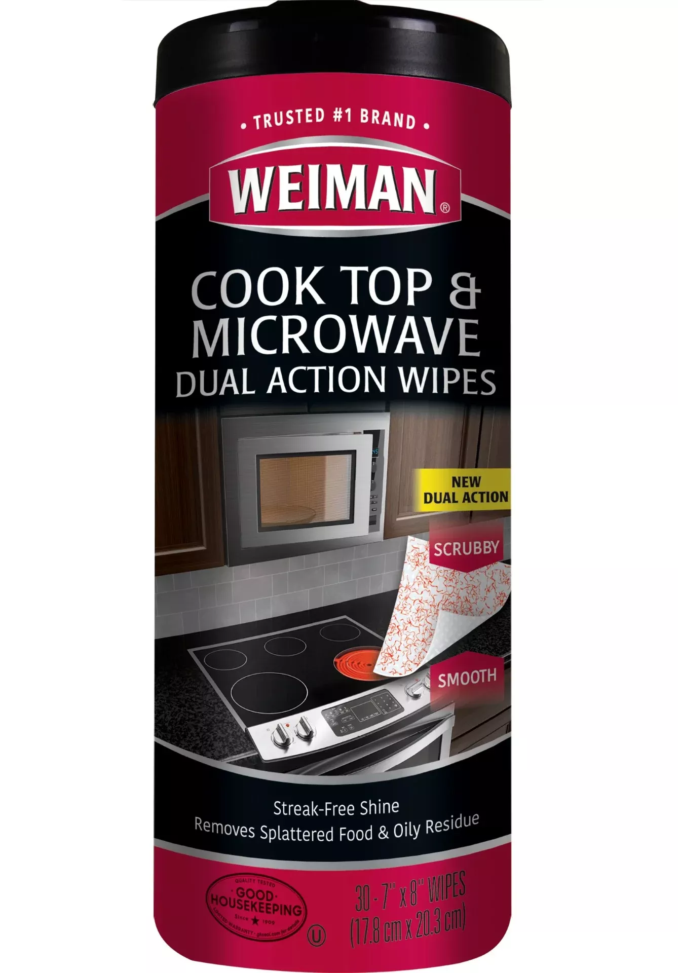 Weiman Products Cook Top & Microwave Wipes 30 Count Packs - 4 Per Case