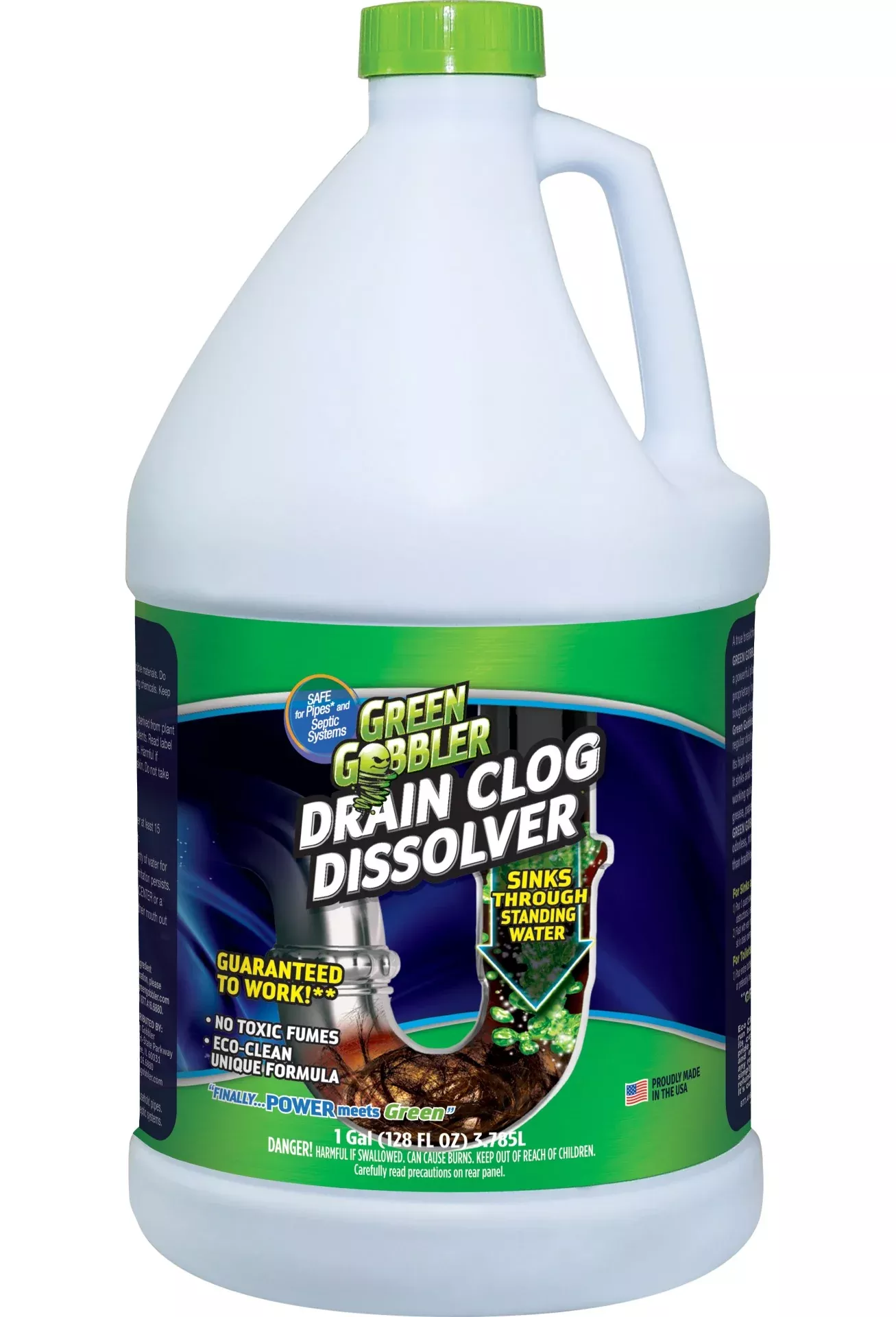 Weiman Products Green Gobbler Drain Clog Remover 128 Fluid Ounce - 6 Per Case
